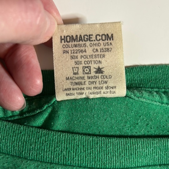 Havlicek Stole the Ball Green Homage T-Shirt - Picture 4 of 4